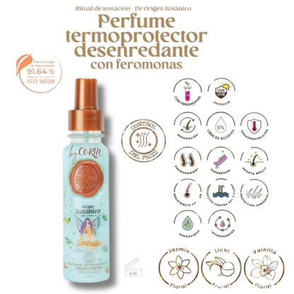 Ritual Botanico hair perfume bottle with floral and fruity scent label