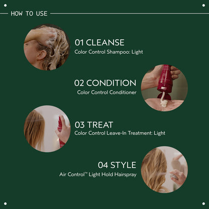 Authentic USA imported Aveda color lock treatment thermal protectant packaging angle.