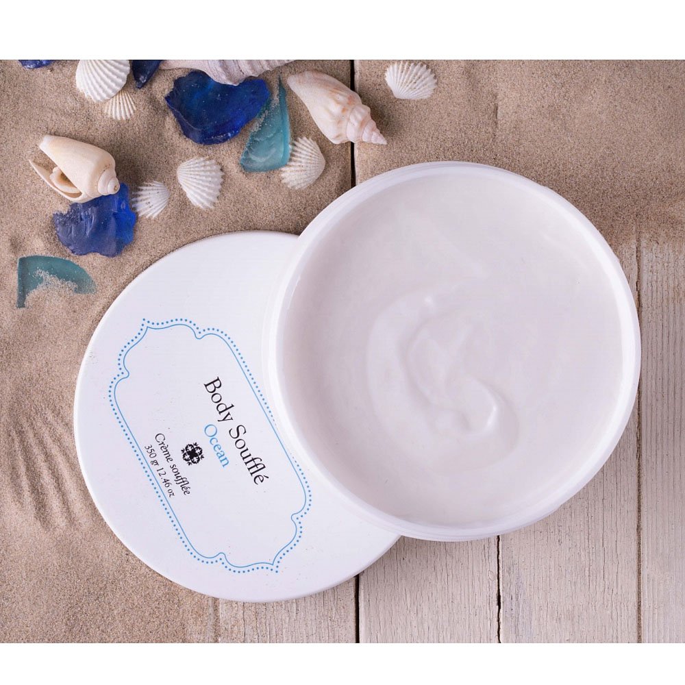 Laline 12.46 ounce aloe vera infused body souffle moisturizer for soft skin texture