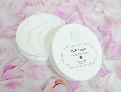Authentic Laline imported whipped body soufflé cream packaging detail