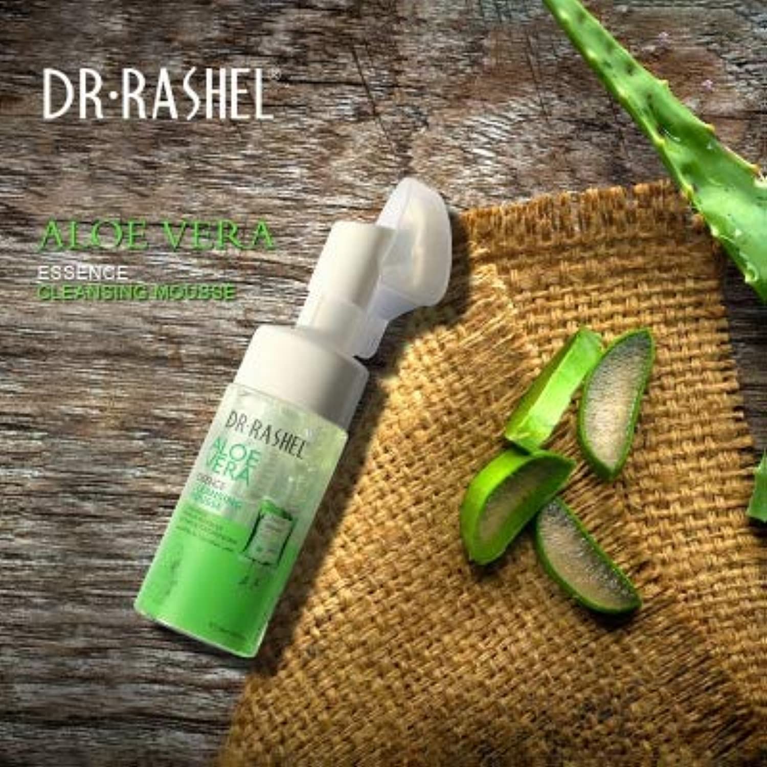 Imported Dr Rashel aloe vera makeup remover mousse packaging detailing
