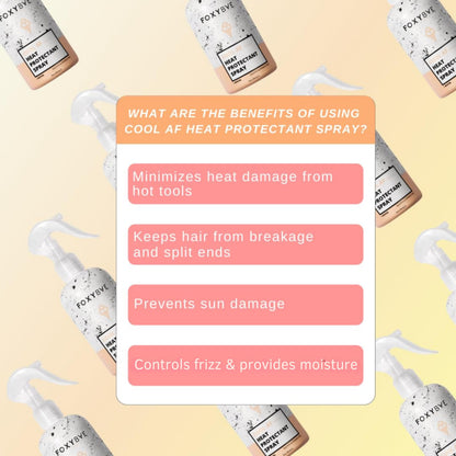 Foxybae hair care spray bottle held in hand