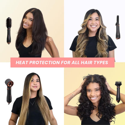 Foxybae Cool Af hair spray next to hair styling tools