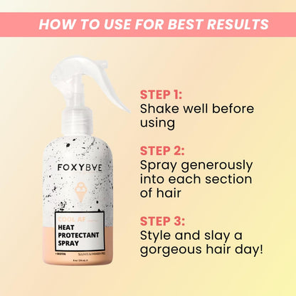 Texture and mist application of Foxybae heat protectant