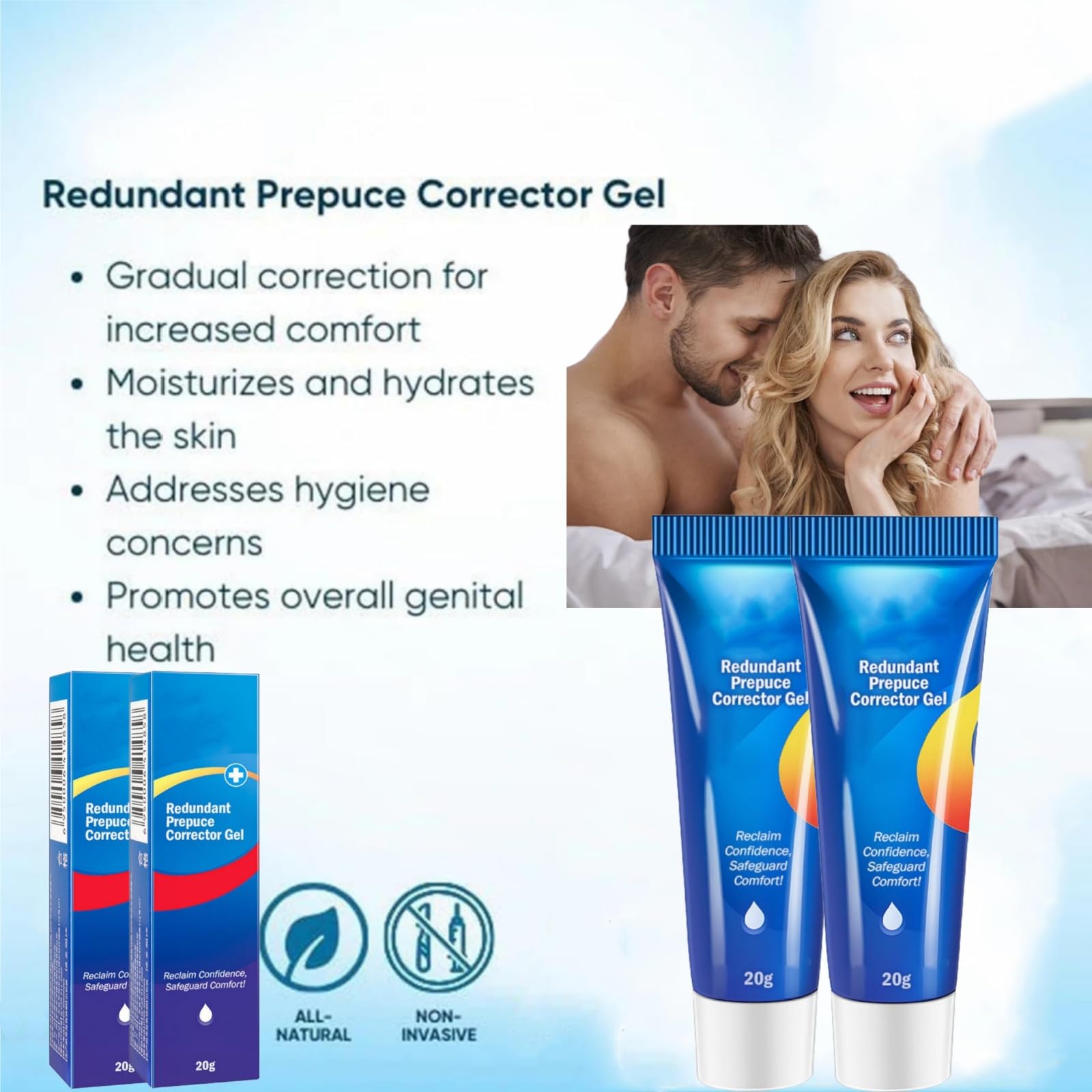 Zytuuob phimosis correction gel three piece pack presentation