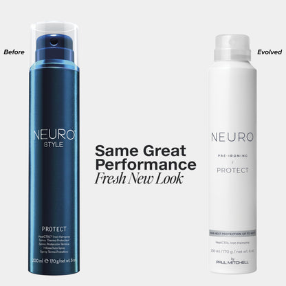 Neuro heat protectant spray bottle showing HeatCTRL technology label