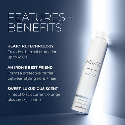 Back view of Neuro by Paul Mitchell hair styling spray