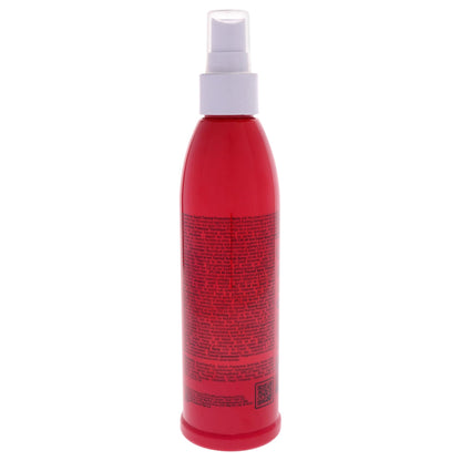 Close up of CHI 44 Iron Guard red spray bottle label