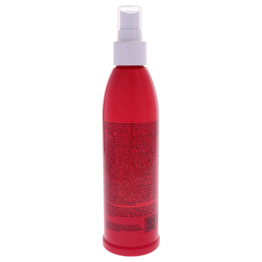 Close up of CHI 44 Iron Guard red spray bottle label