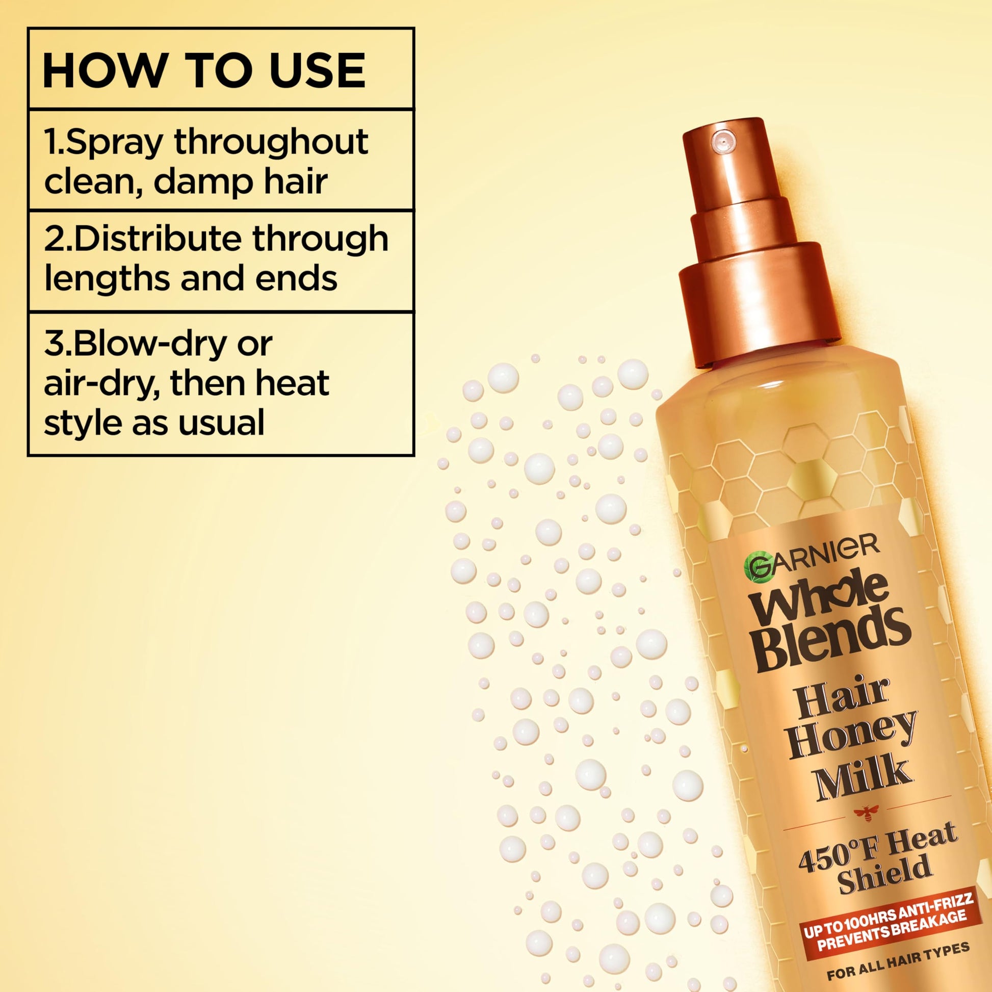 Garnier Whole Blends 450 Fahrenheit protection graphic