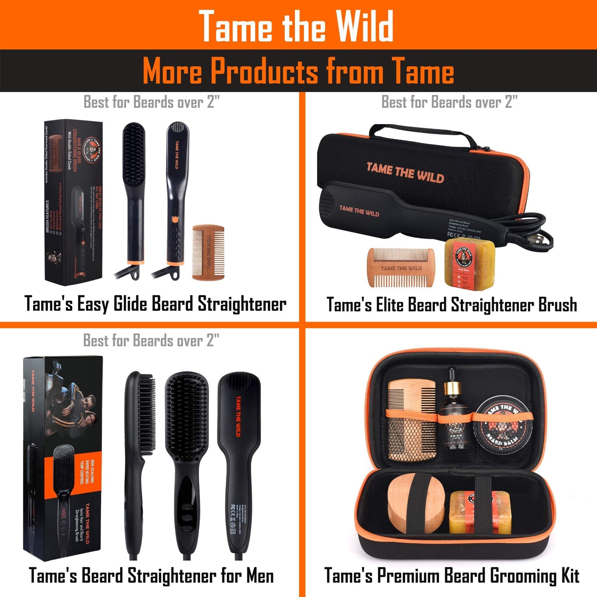 Tame The Wild beard heat protectant bottle on grooming station