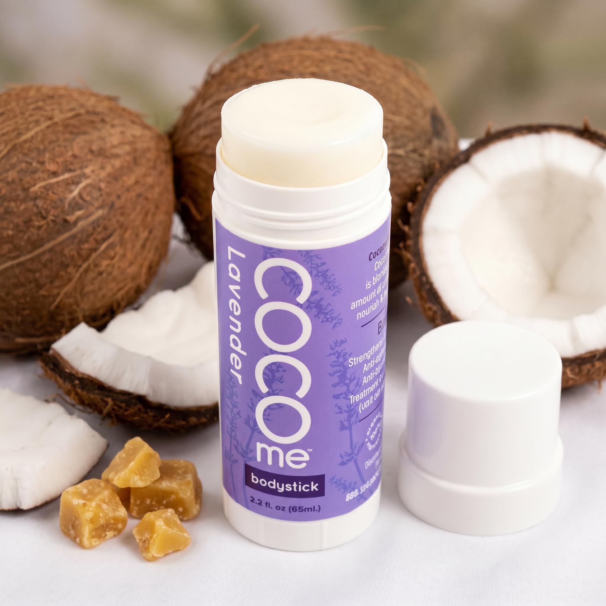 CocoMe organic coconut oil and beeswax moisturizing stick for dry skin