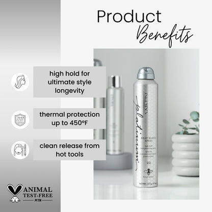 Kenra Platinum Heat Block Spray 22 aerosol mist application
