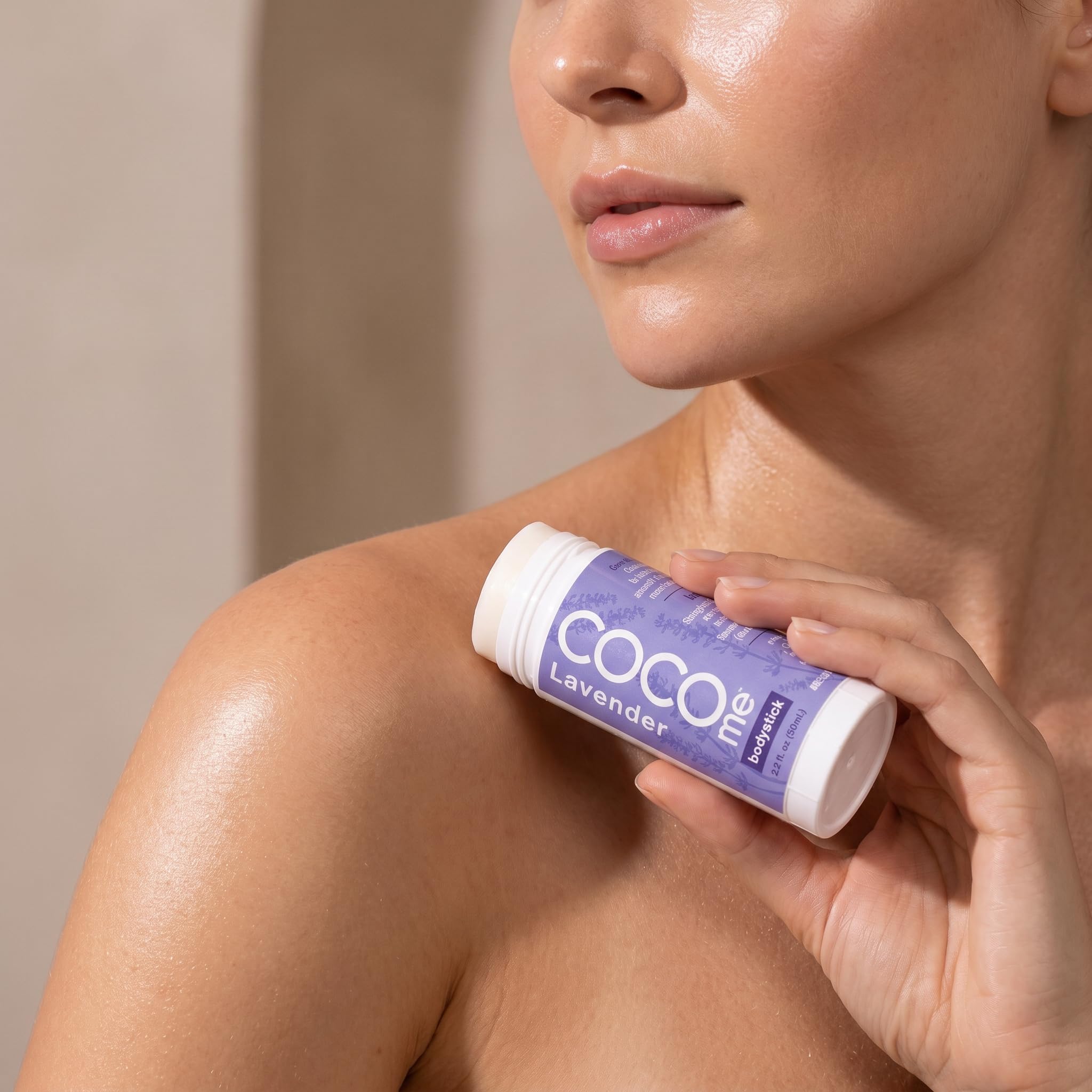 CocoMe lavender essential oil balm stick for sore muscle relaxation
