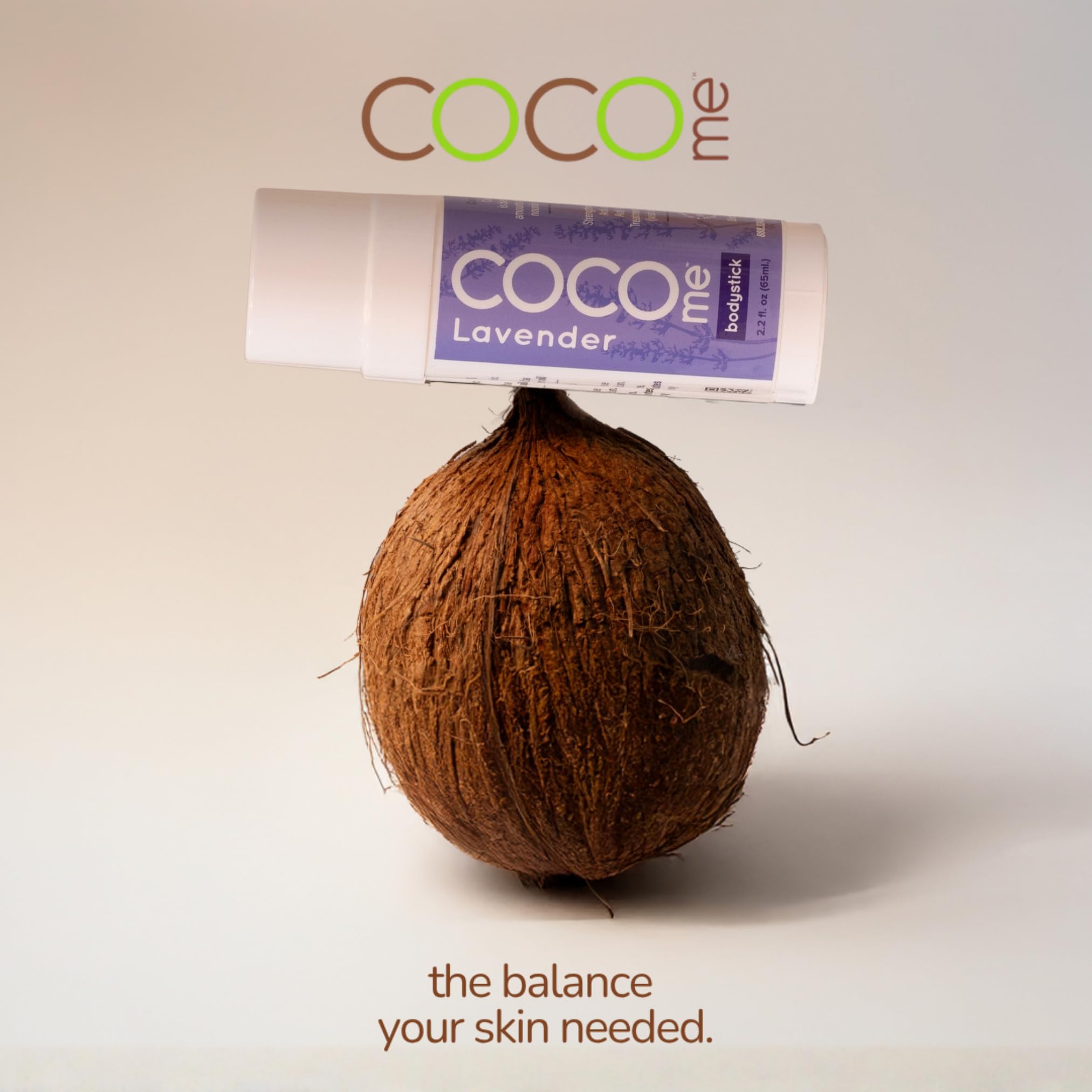CocoMe chemical free vegetarian friendly lavender body moisturizer stick application