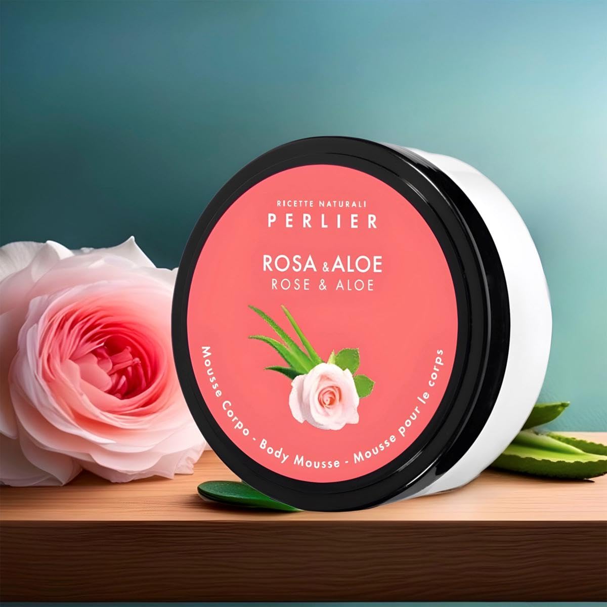 Perlier whipped body moisturizer texture close up showcasing lightweight formula