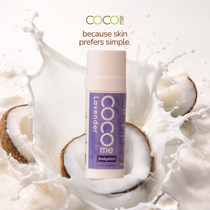 CocoMe anti aging beeswax and lavender body stick ingredients view