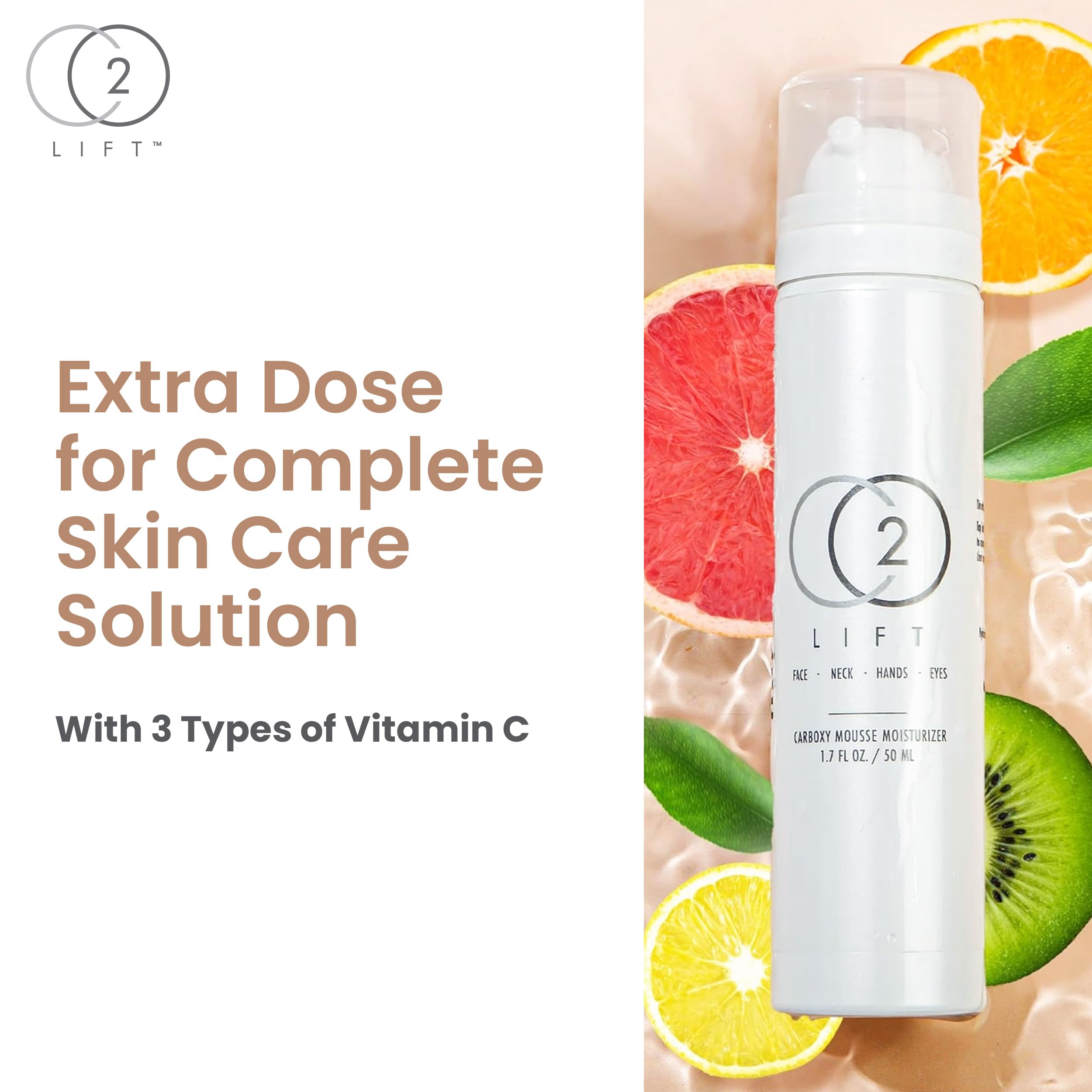 Vitamin C infused melanin blocking facial lotion for brightening dull skin.