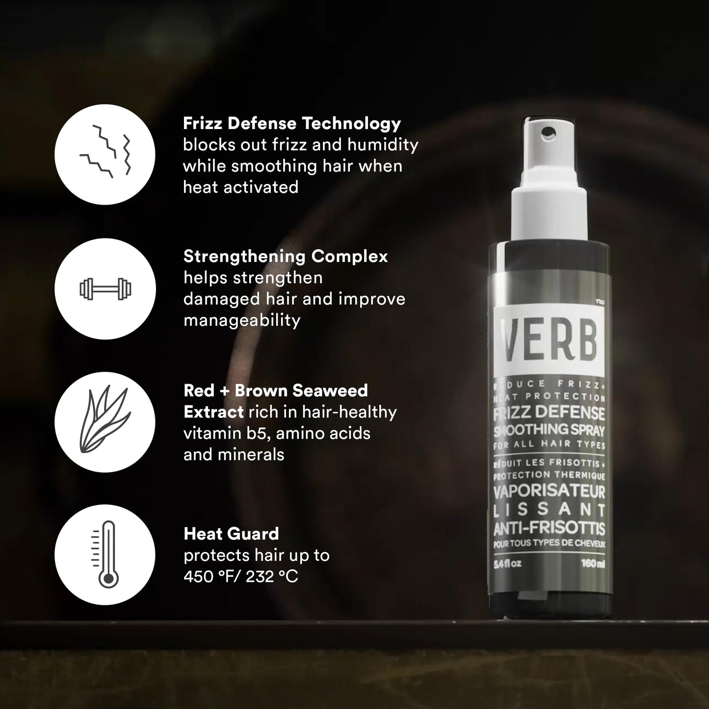 Professional smoothing spray for all hair types