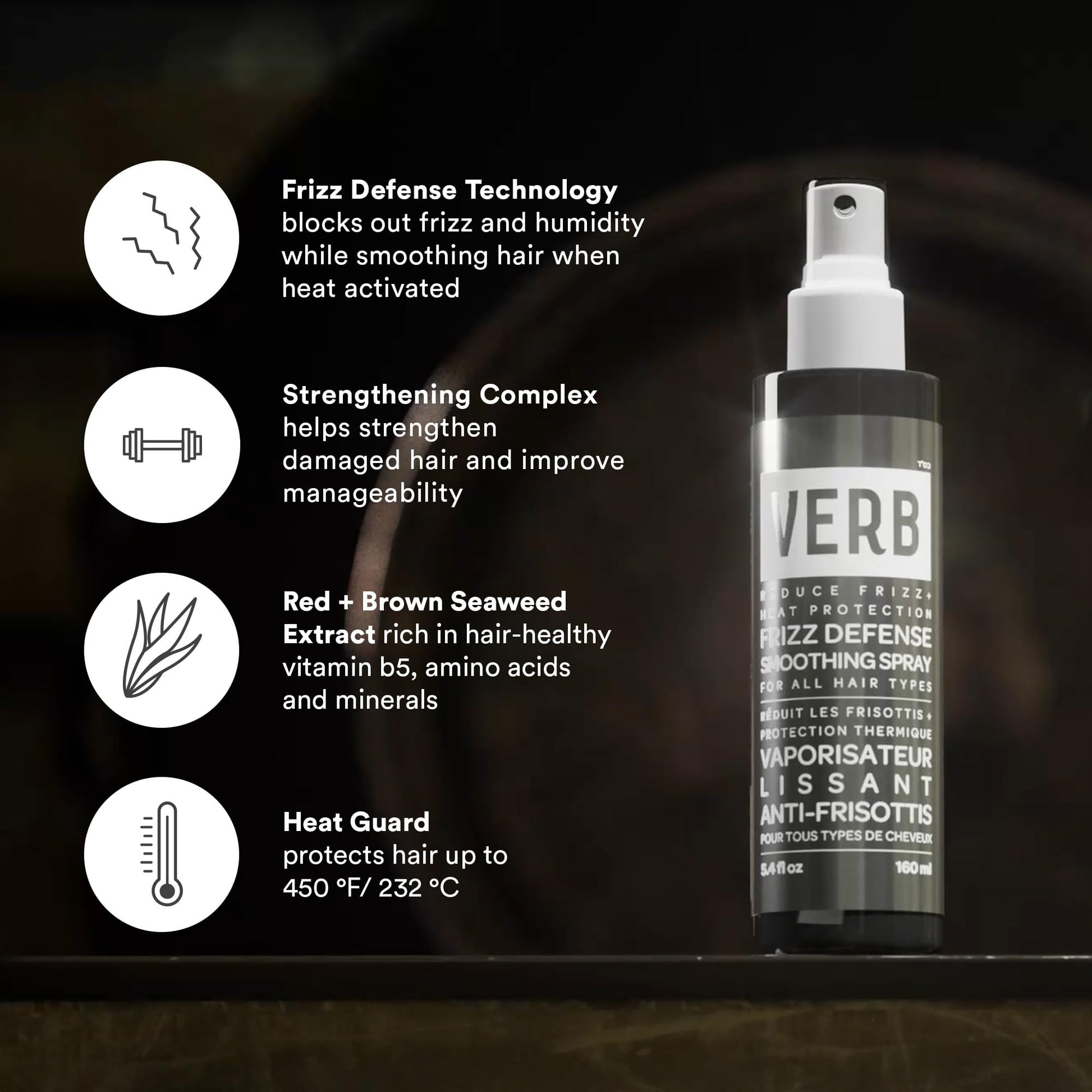 Professional smoothing spray for all hair types