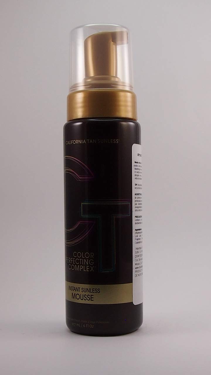California Tan Sunless self tanning foam bottle displaying product details