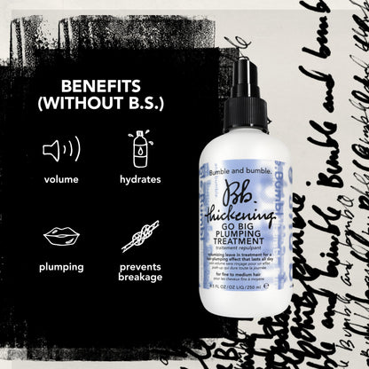 Professional hair styling treatment for volume and heat protection