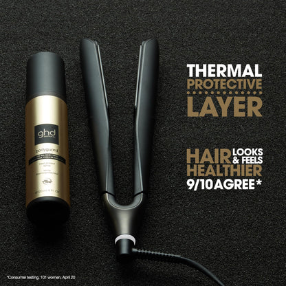 Back view of Ghd Bodyguard spray bottle showing ingredients