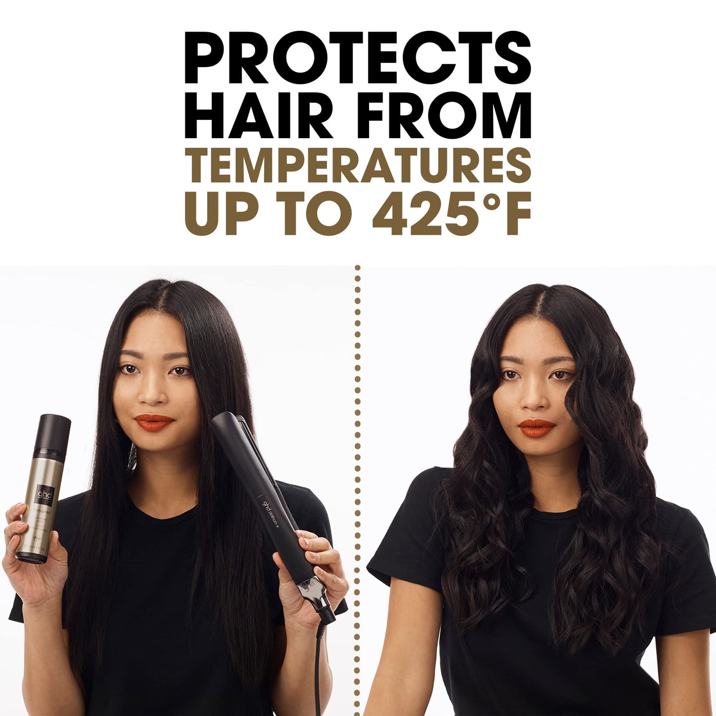 Ghd Bodyguard heat protectant held in hand
