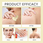 Natural skincare ingredients graphic featuring honey and tallow