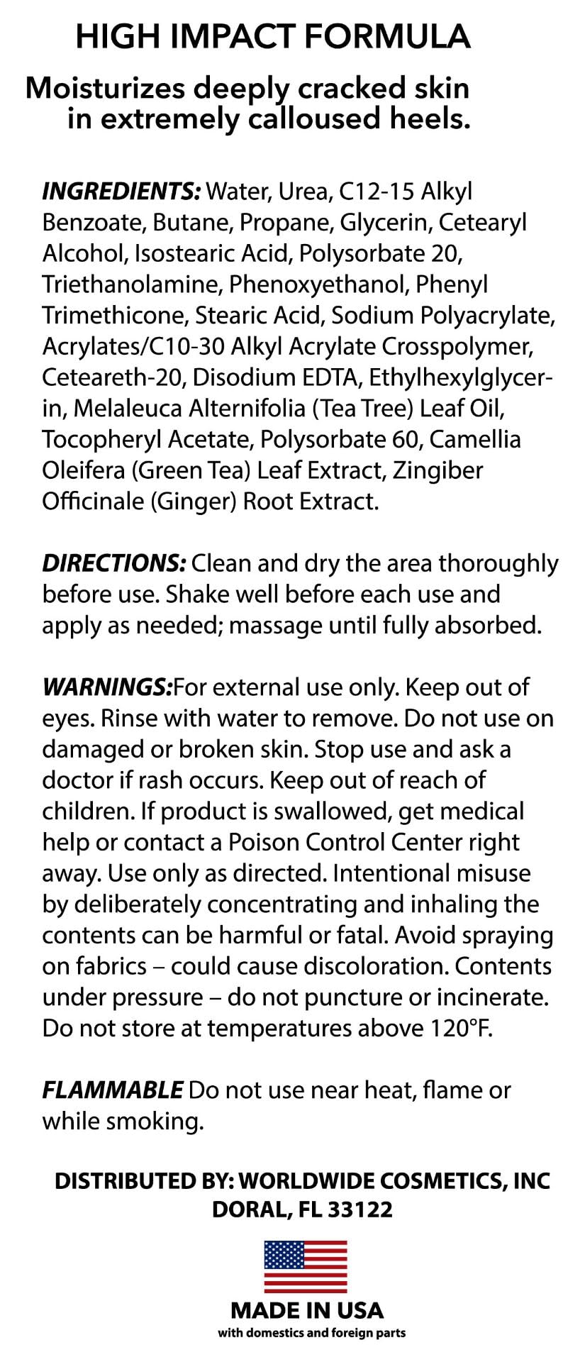 Eternal Cracked Heel Mousse with urea application on dry calloused feet