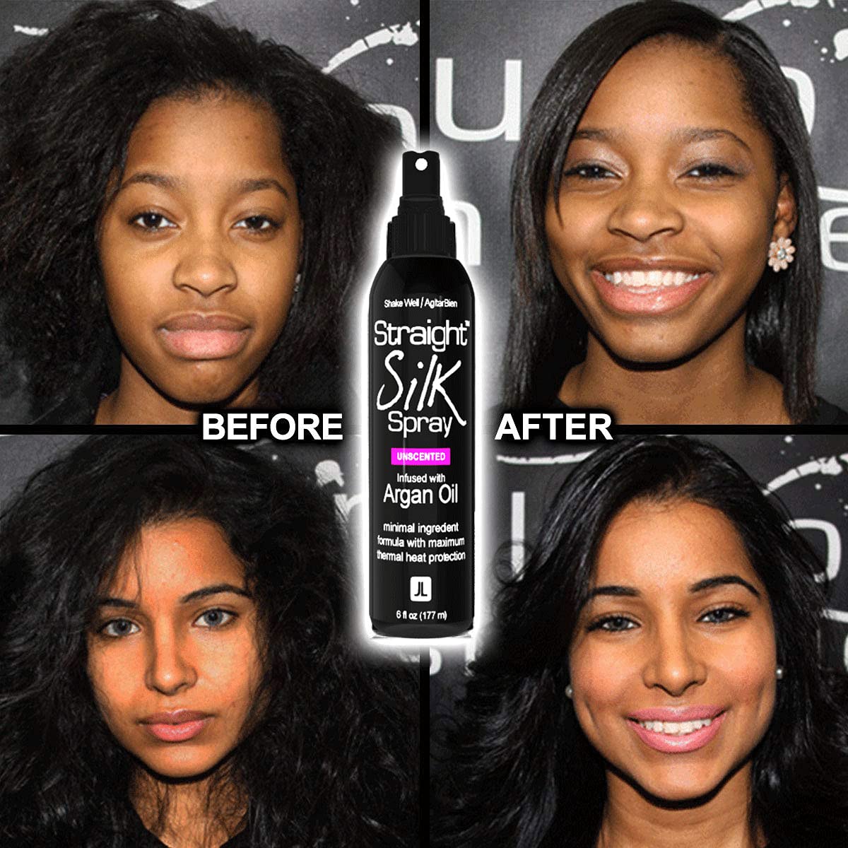 JuniorLabs Argan oil hair spray application on damp hair