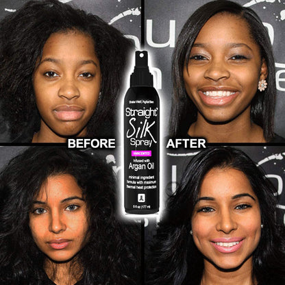 JuniorLabs Argan oil hair spray application on damp hair