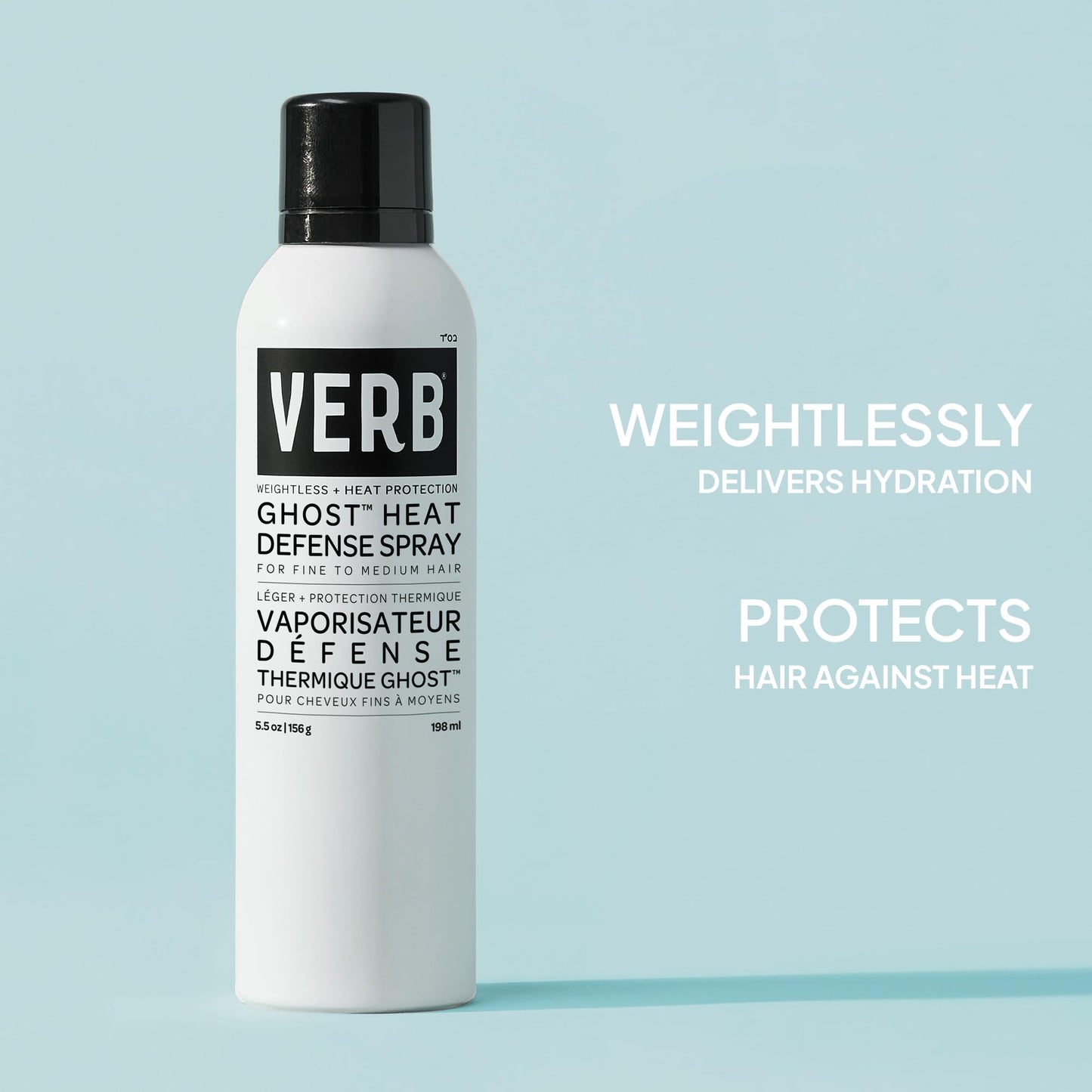 Verb Ghost Heat Defense Spray bottle highlighting thermal protection