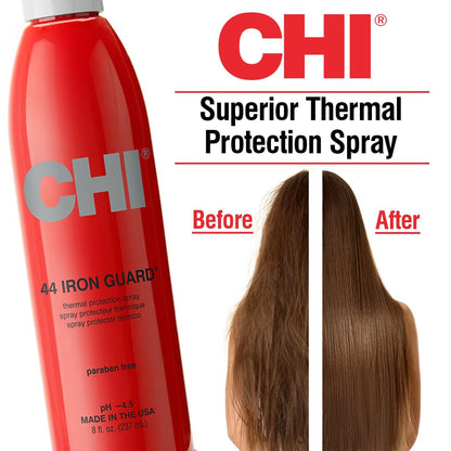 Close up of CHI 44 Iron Guard spray nozzle and bottle cap