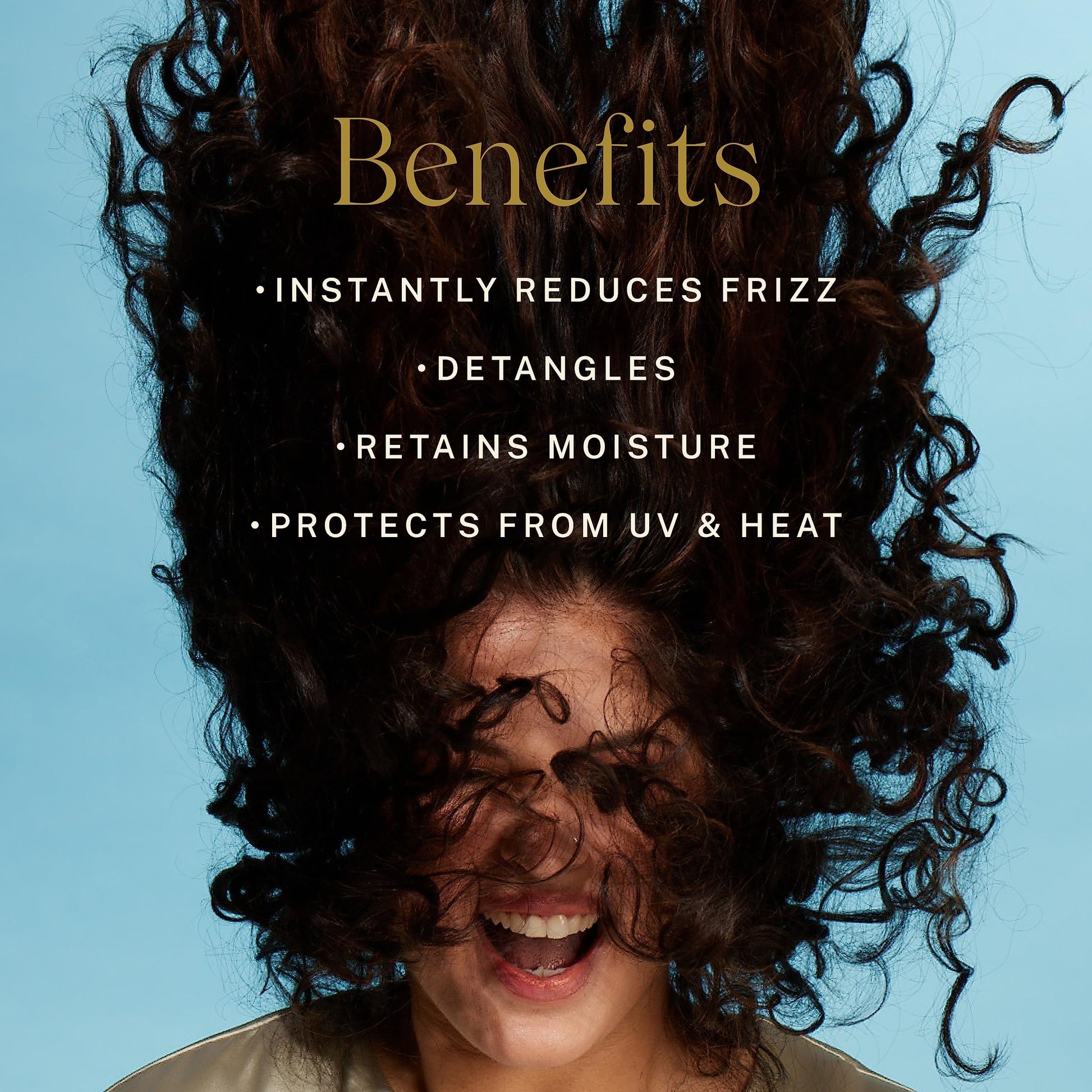 JVN hair mist bottle showing ingredients and benefits