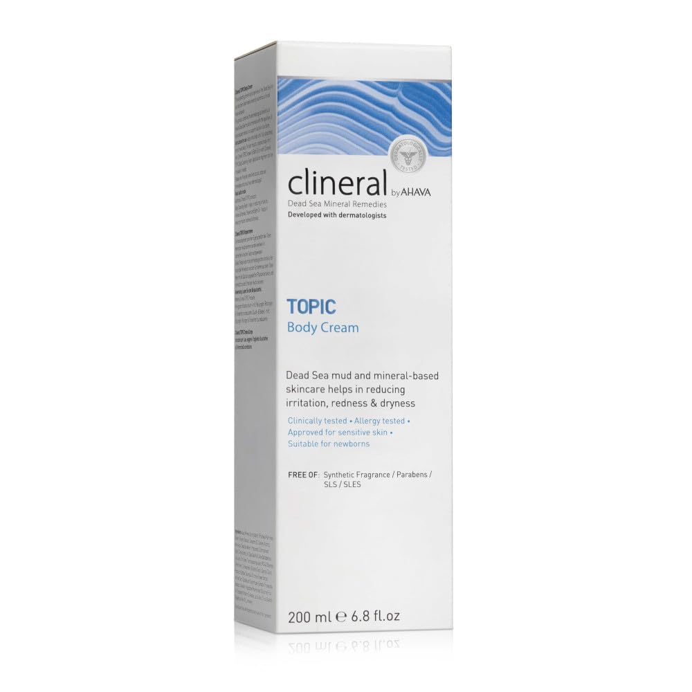 Authentic USA imported AHAVA Clineral hydrating cream texture close up for redness relief