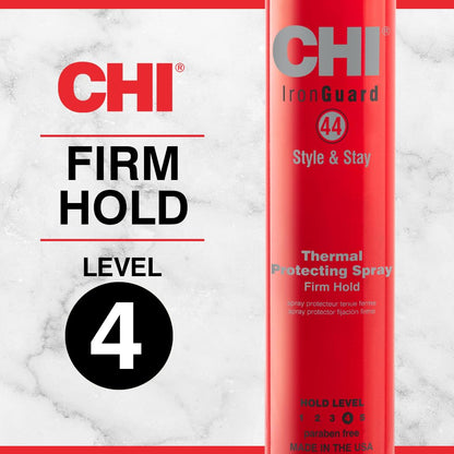Close up of Chi 44 Iron Guard spray nozzle and packaging