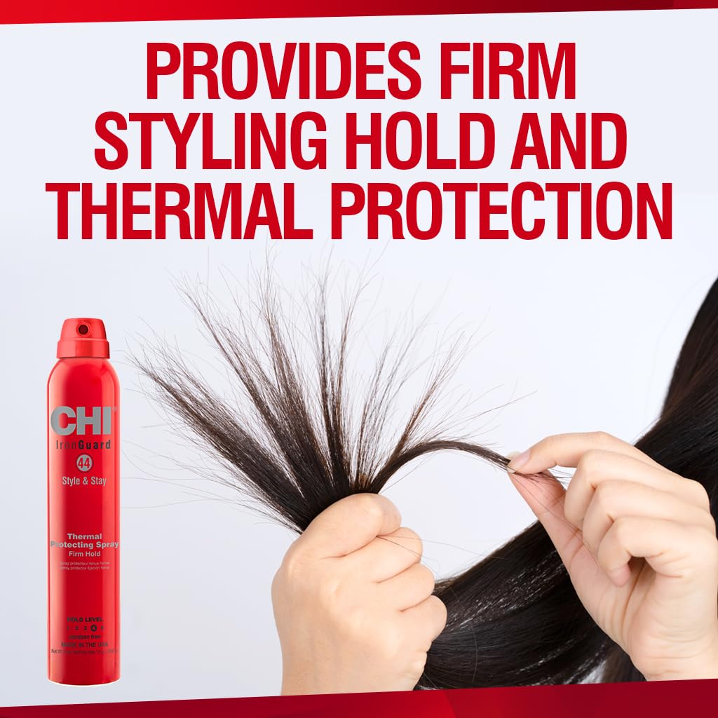 Chi 44 Iron Guard hairspray for heat protection and styling