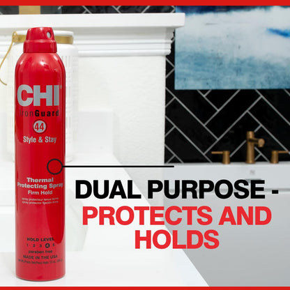 Brand logo and product name on Chi 44 Iron Guard can