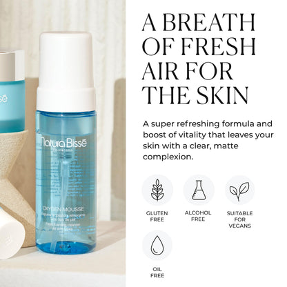 Natura Bisse Oxygen Mousse oxygenating foam cleanser description label