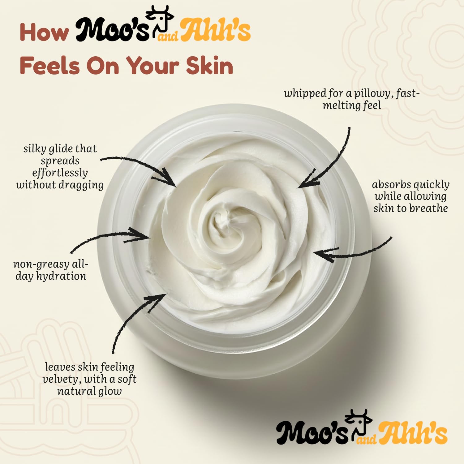 Moo's and Ahh's Tallow and Honey Balm 2 Ounce packaging details