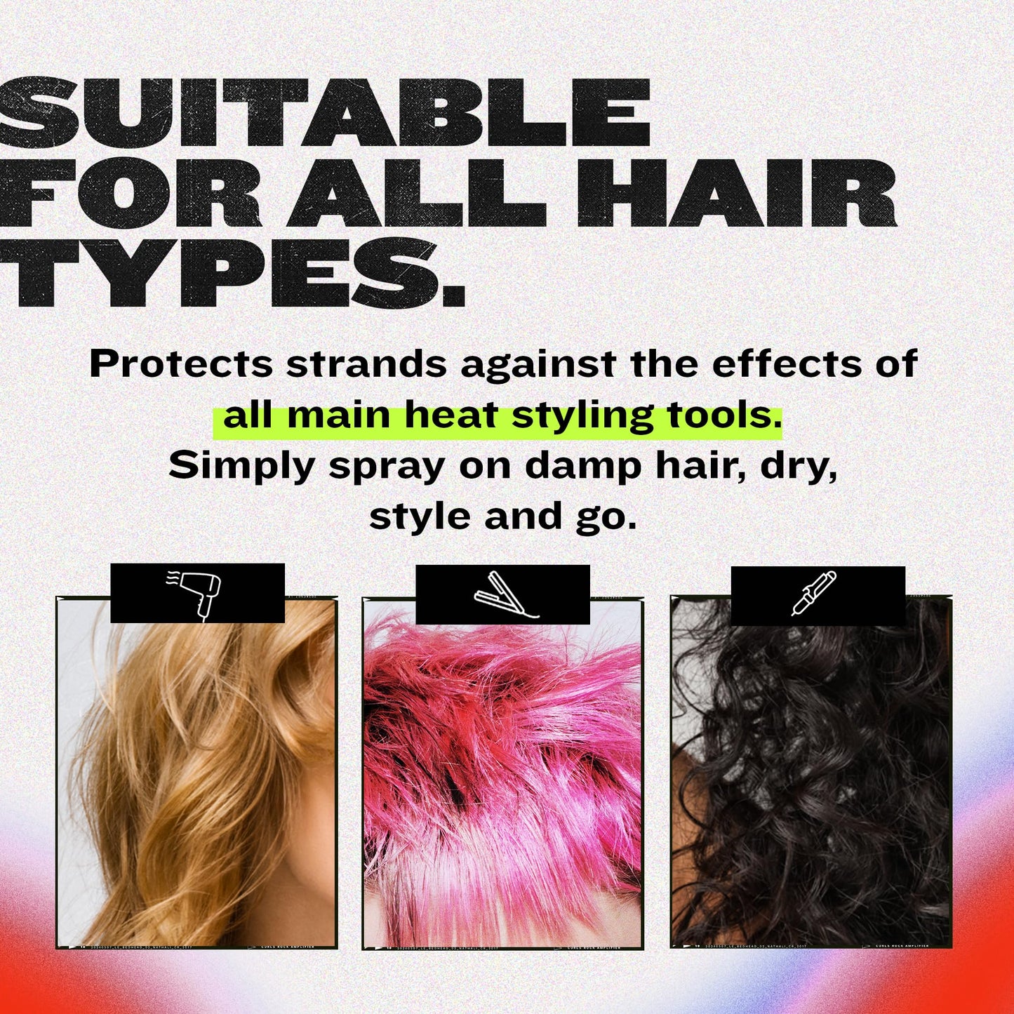 Top down view of Tigi Bed Head hair styling protection spray