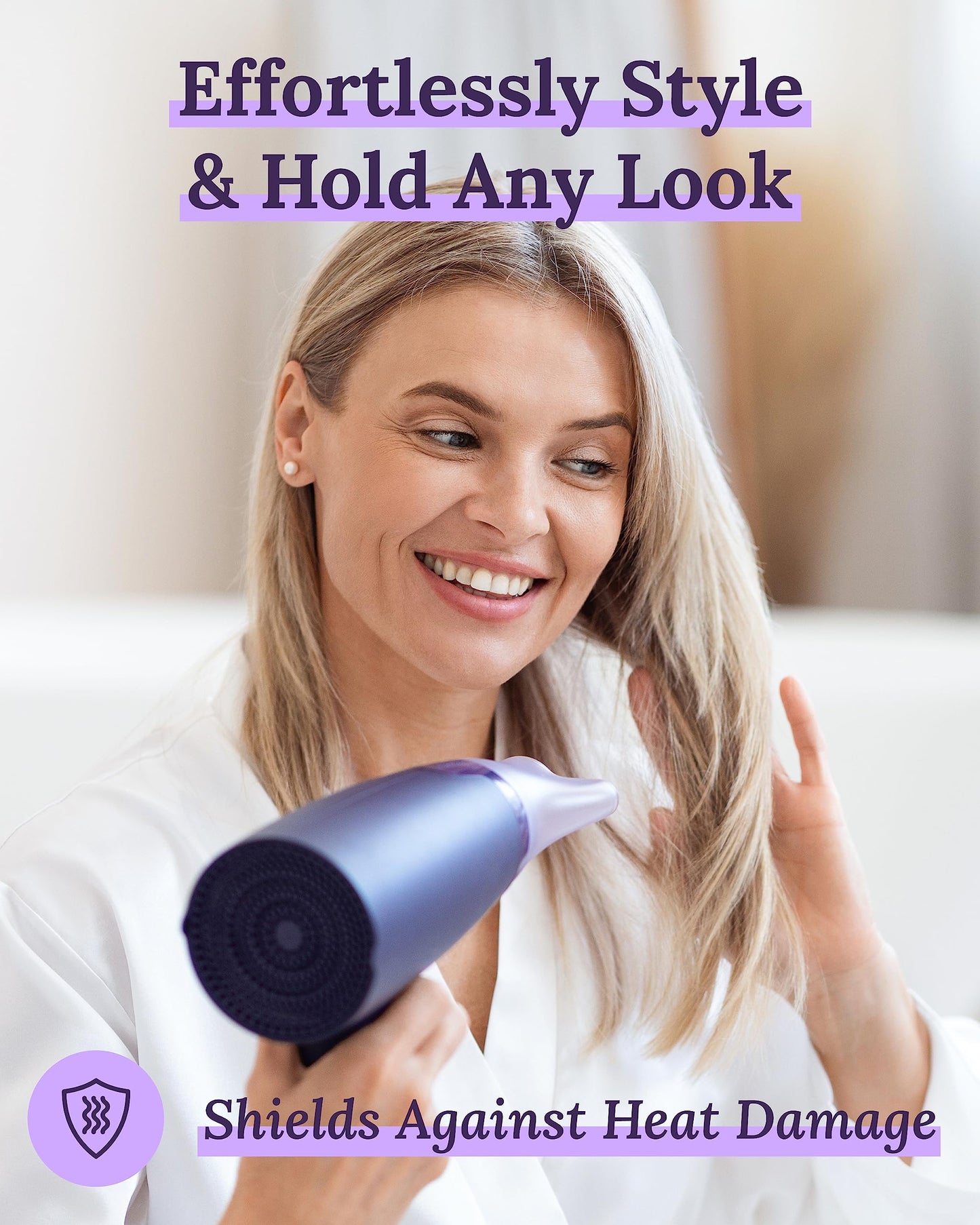 Keranique styling spray bottle on white background