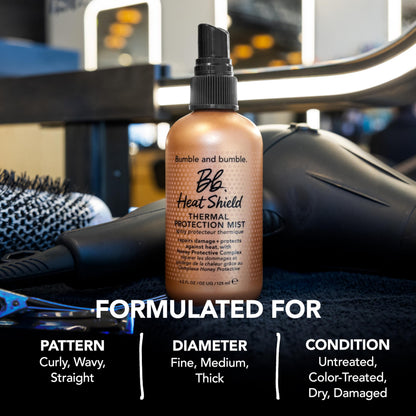 Bumble and Bumble heat protectant spray for curly hair