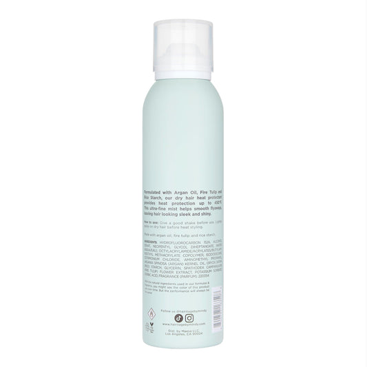 Hairitage Argan Oil Heat Protectant Spray product label details
