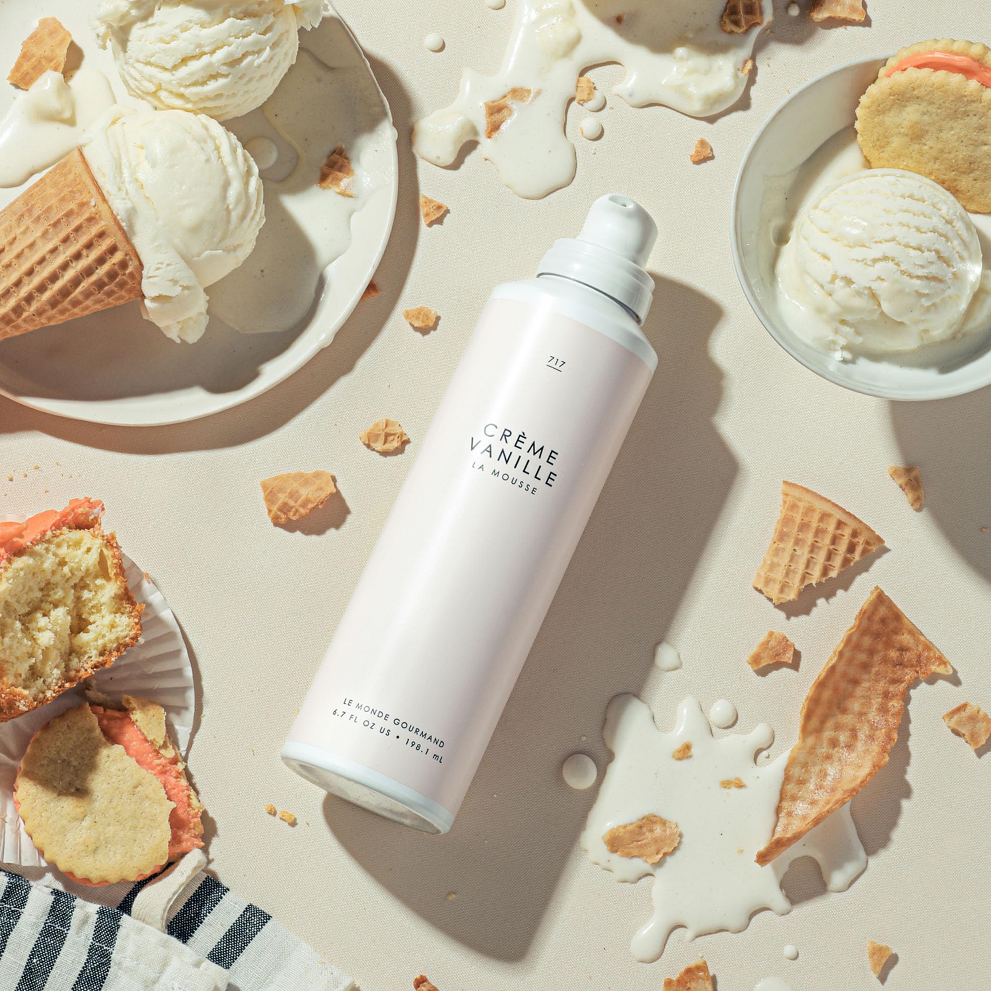 Le Monde Gourmand vegan and cruelty free body mousse packaging details