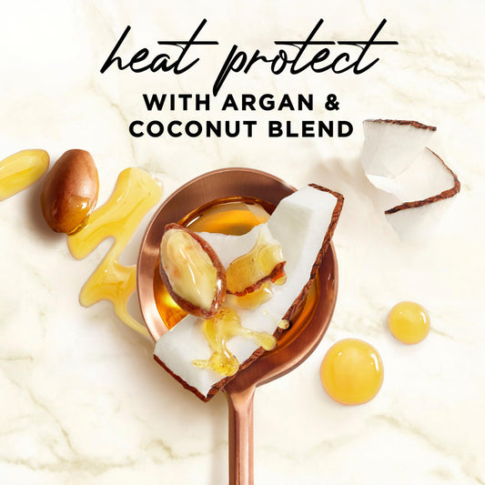 Hair Food heat protectant bottle showing 450 degree protection label
