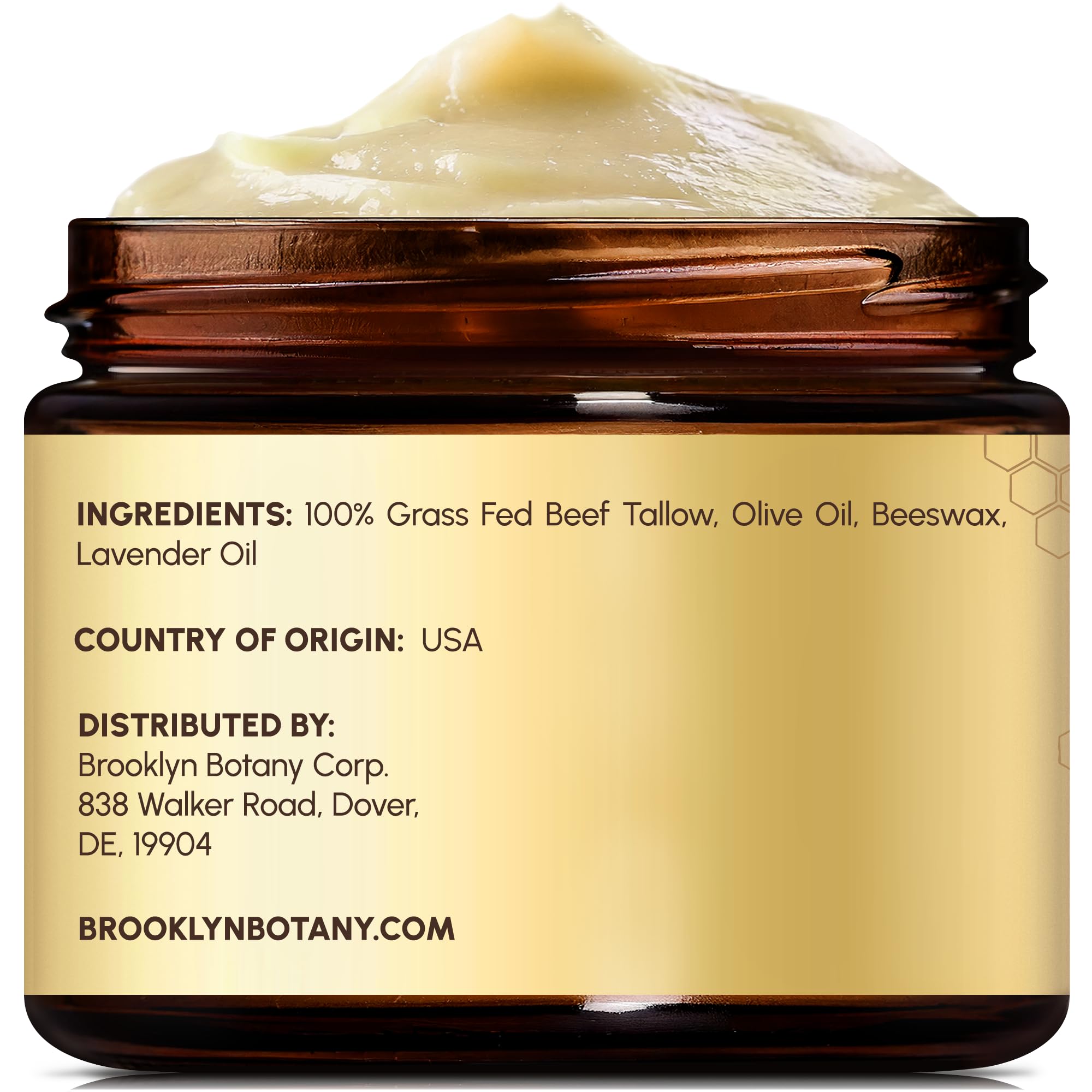 Two ounce jar of USA imported natural beef tallow face moisturizer