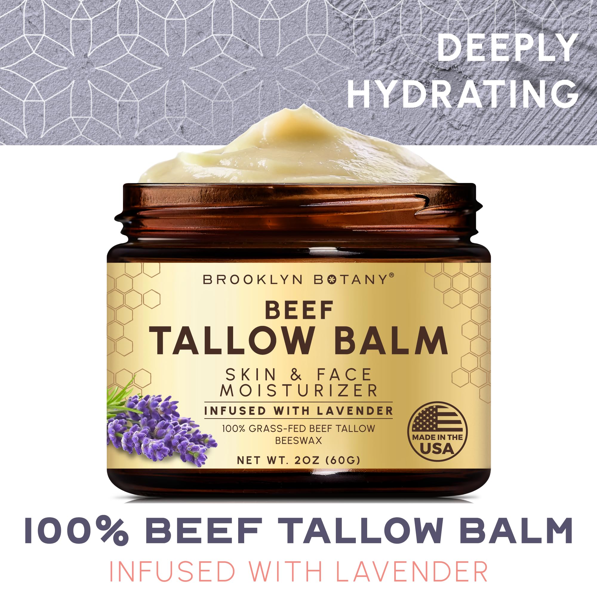 Brooklyn Botany lavender infused skincare balm texturized close up view