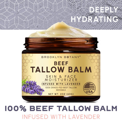 Brooklyn Botany lavender infused skincare balm texturized close up view